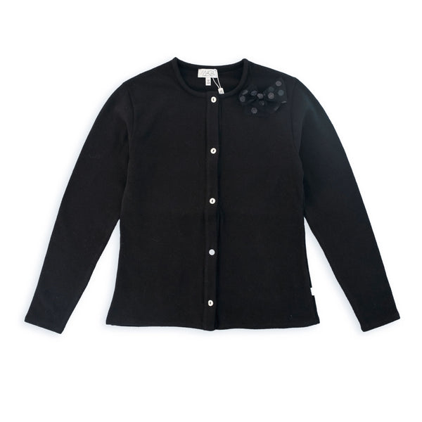 CARDIGAN CALDO COTONE CON FIOCCO