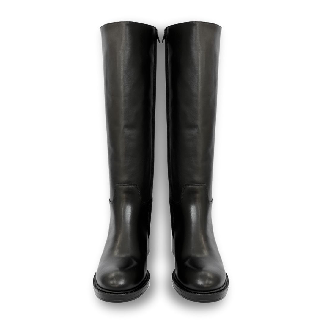 MastroDomenico Women's Handmade High Boots - Black 