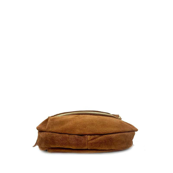 Women's Suede Leather Shoulder Clutch Bag - 80057. 
