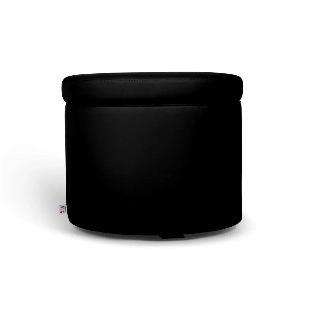 PANDORA 50 ROUND ECO, Pouf Contenitore Ecopelle Rotondo 50 h42