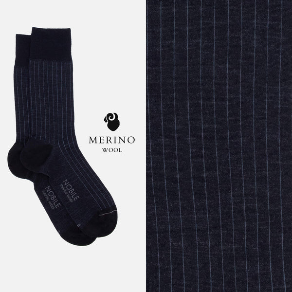 Tiziano - Short sock in merino wool with very fine ribs