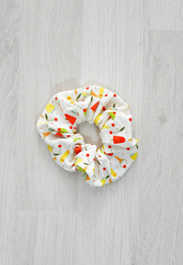 Bamboo chouchou (scrunchie) - Ice cream - Blue balloon
