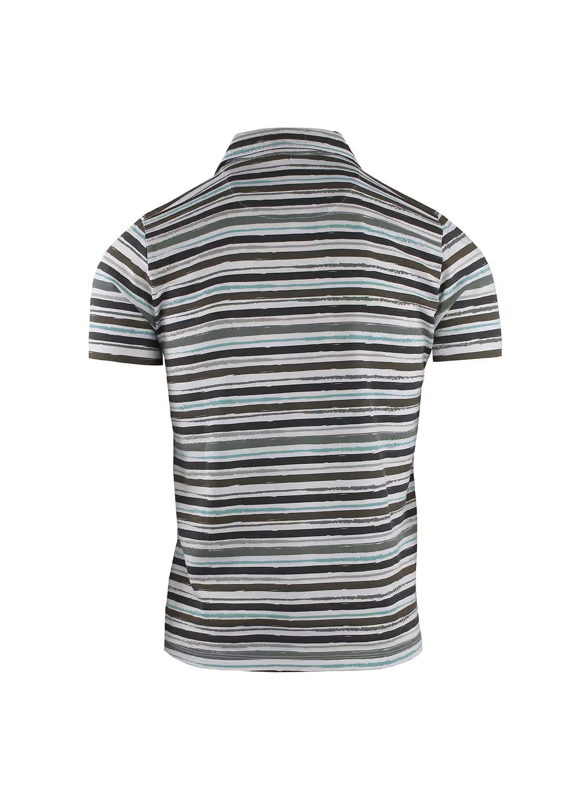MULTI-STRIPE JERSEY SHORT-SLEEVE POLO