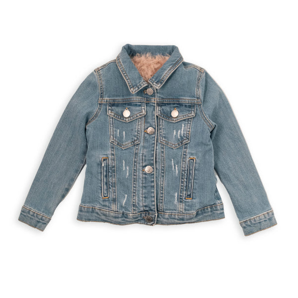 GIACCA DENIM FODERA IN ECO PELLICCIA