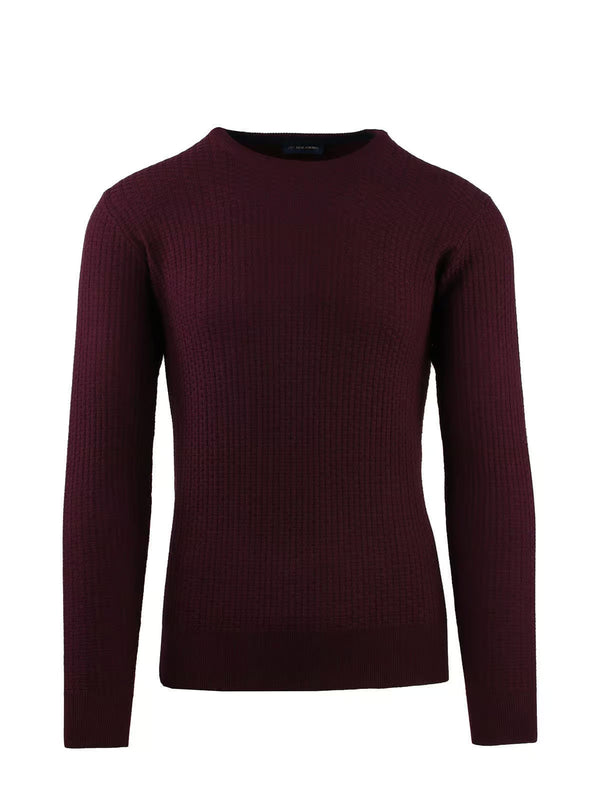 CREW NECK WORKED RIB