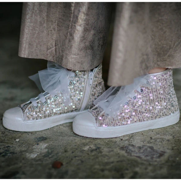 SNEAKER ALTA CON PAILLETTES