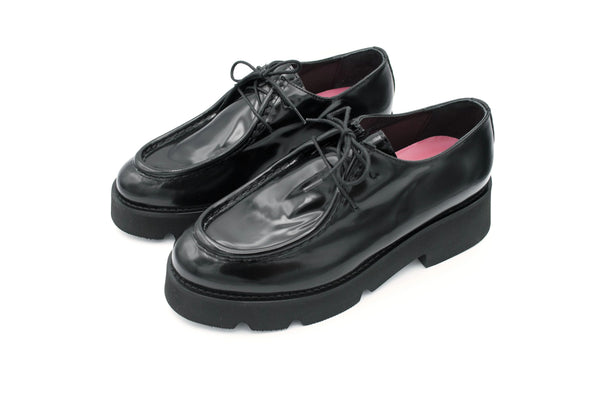 Sofia Black Lace Up Moccasin