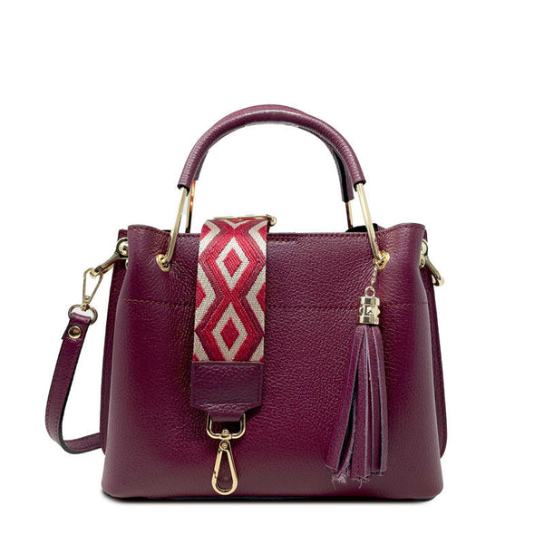 Medium Handbag for Women in Dollar Leather Metal Handles - Modena k067. (Copy)
