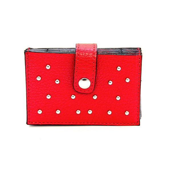 CREDIT CARD - red credit card with studs