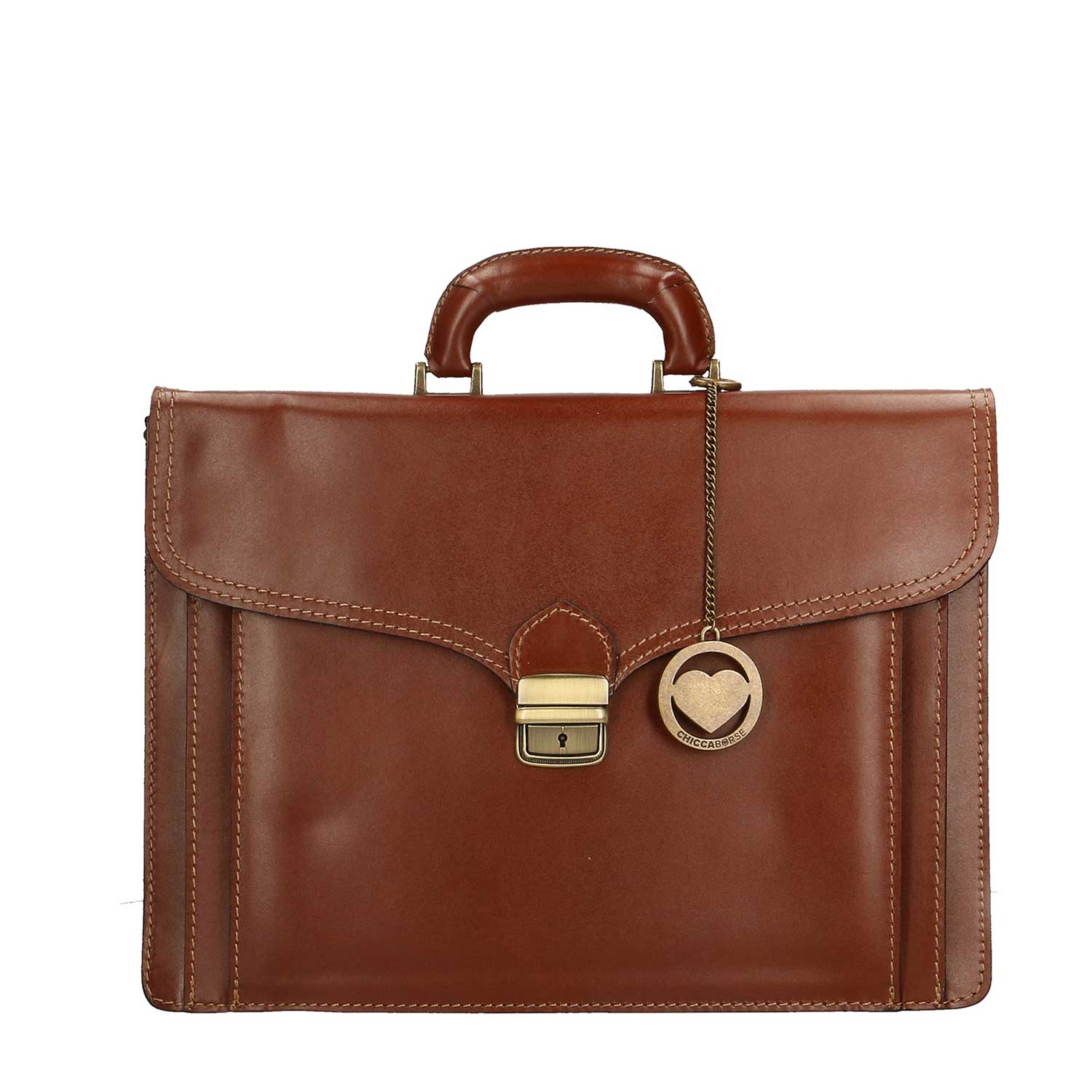 Men's Leather Business Bag, Briefcase, 24 Hour Office Document Holder - 39x30x18 cm - 7010 