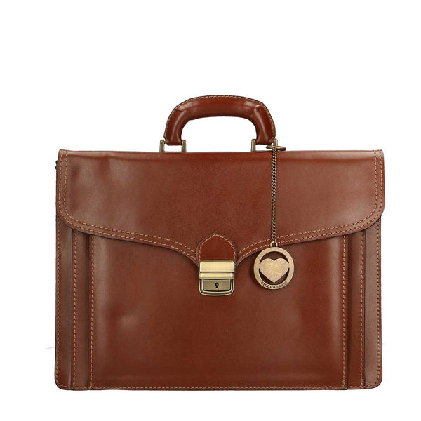 Men's Leather Business Bag, Briefcase, 24 Hour Office Document Holder - 39x30x18 cm - 7010 