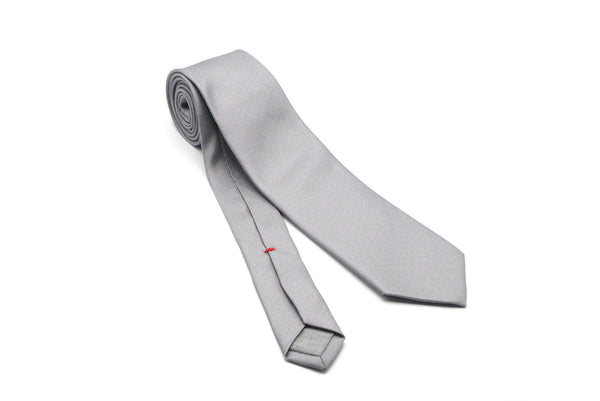 Gray silk tie