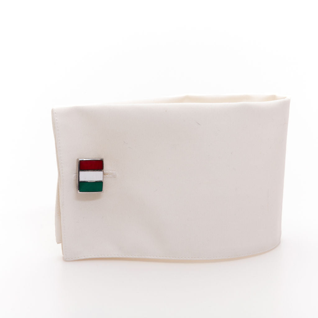 Tricolor silver cufflinks