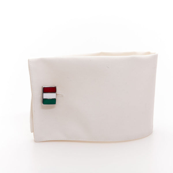 Tricolor silver cufflinks