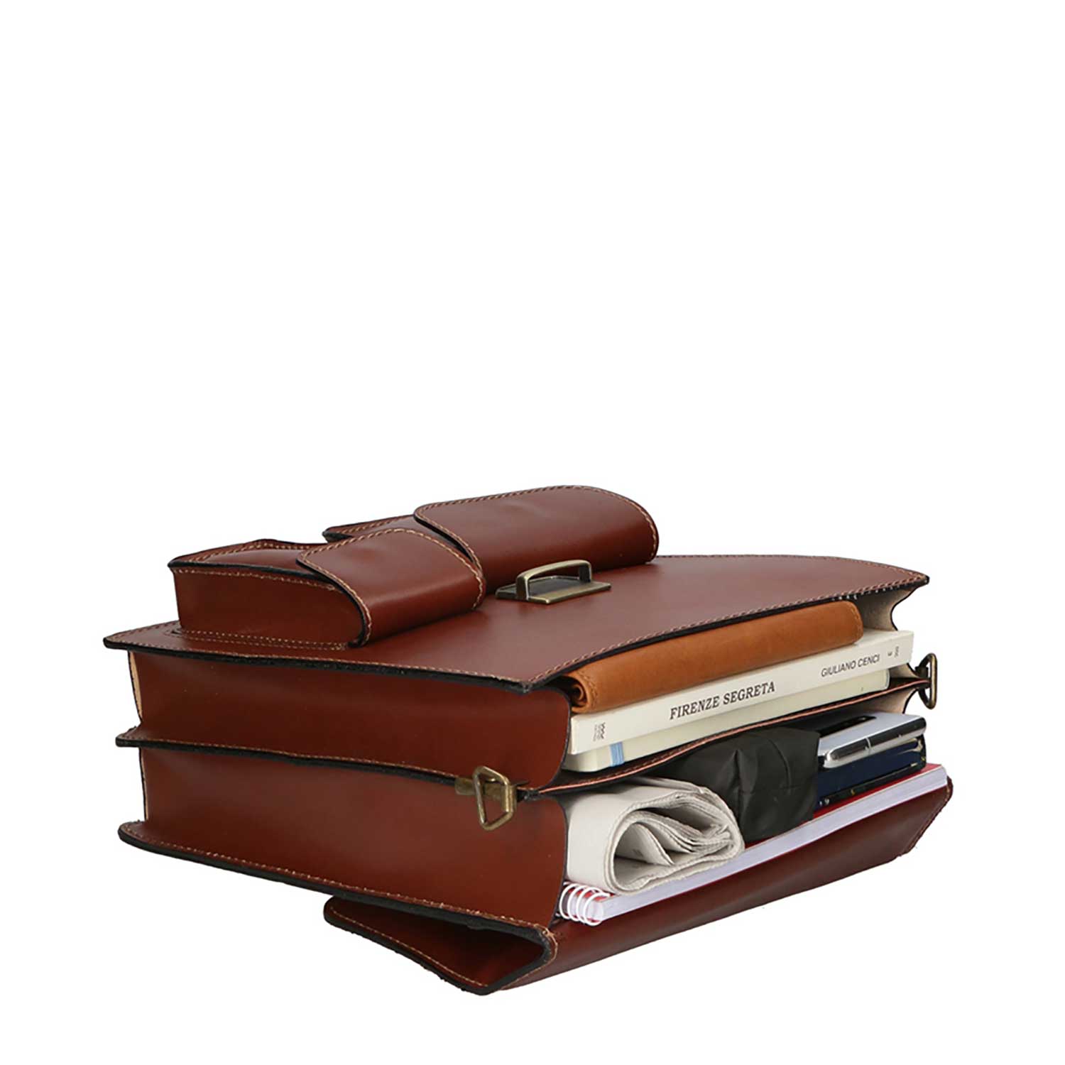 Business bag, men's leather bag - 27x32x10 cm - 7013 