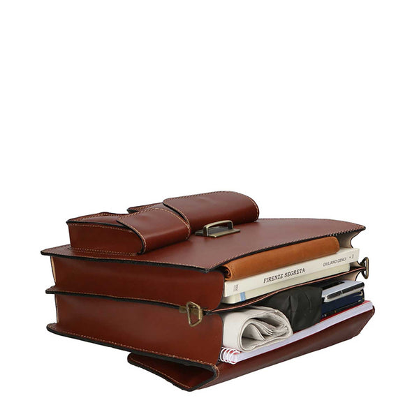 Business bag, men's leather bag - 27x32x10 cm - 7013 