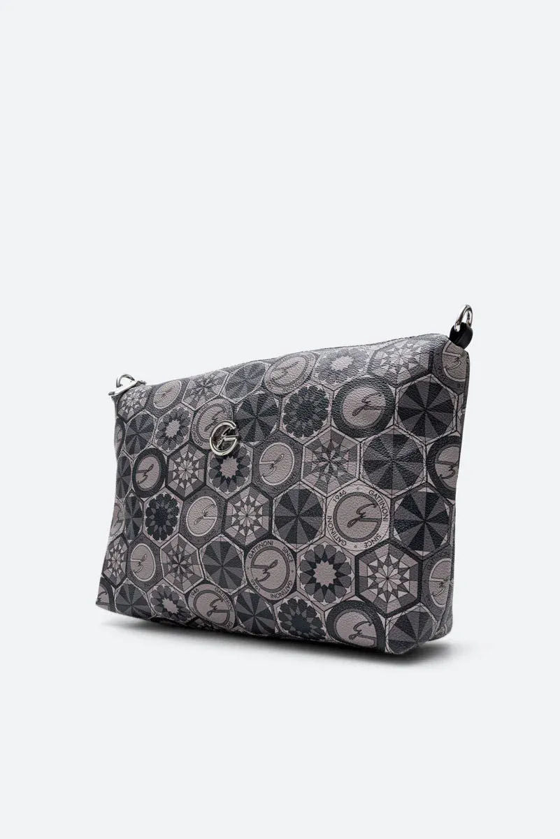 Teodosia Reversible Black Small Shopping Bag
