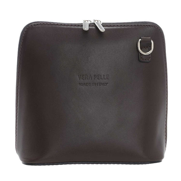 Unisex Leather Shoulder Bag - 17 x 17 x 9 Cm - 133 