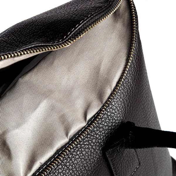 LUX - Black Dollar Leather Shopping Bag