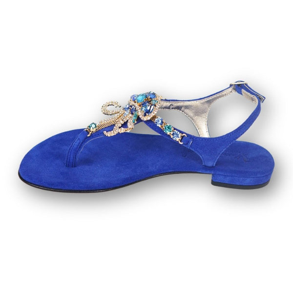 MastroDomenico Women's Handmade Sandals - Ocean