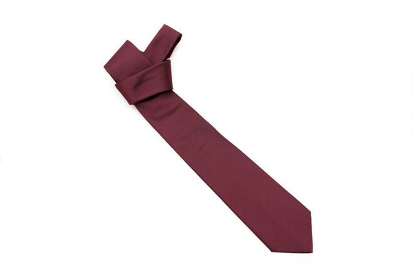 Pure silk burgundy tie