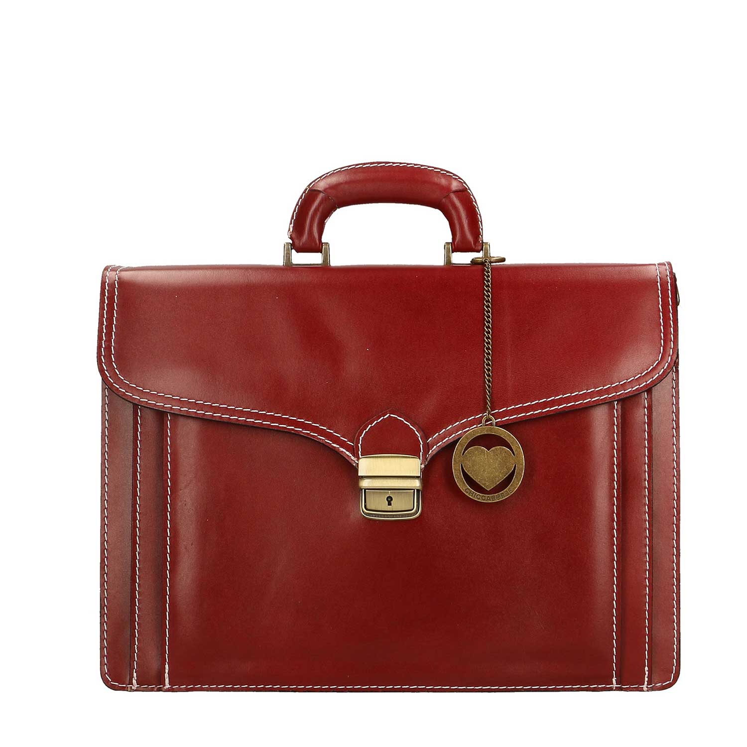 Men's Leather Business Bag, Briefcase, 24 Hour Office Document Holder - 39x30x18 cm - 7010 