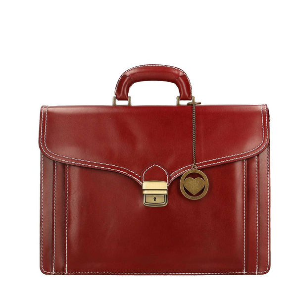 Men's Leather Business Bag, Briefcase, 24 Hour Office Document Holder - 39x30x18 cm - 7010 