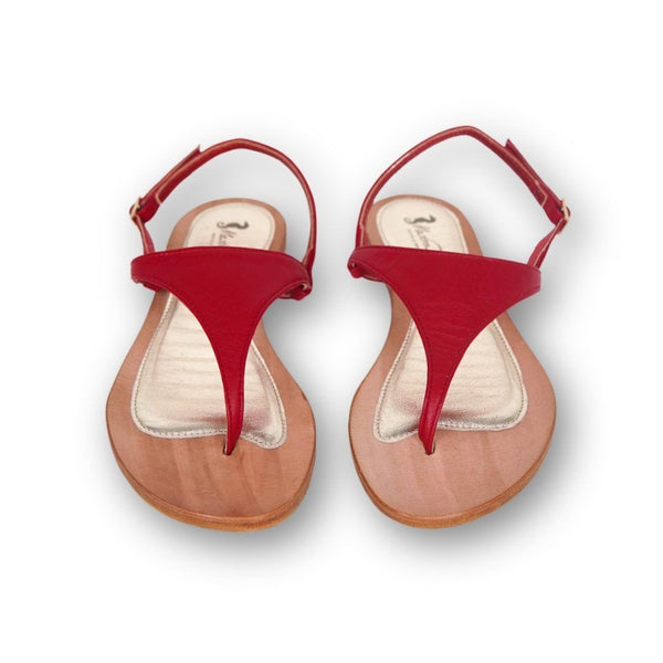 MastroDomenico Women's Handmade Sandals - Granato