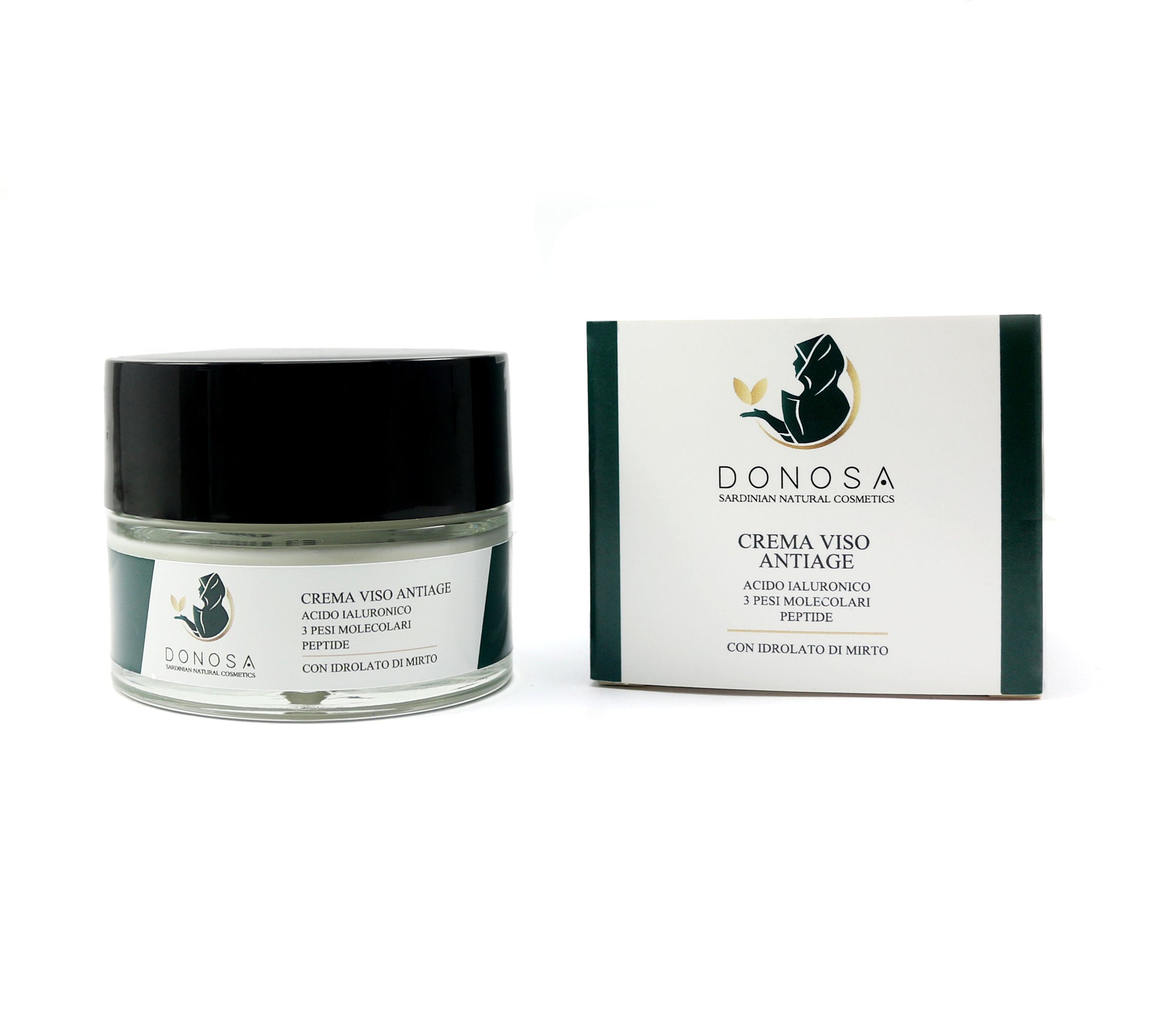 Crema Viso Antietà Con Peptidi, Olio di Vite Rossa, Acido Ialuronico e Idrolato di Mirto Sardo Bio