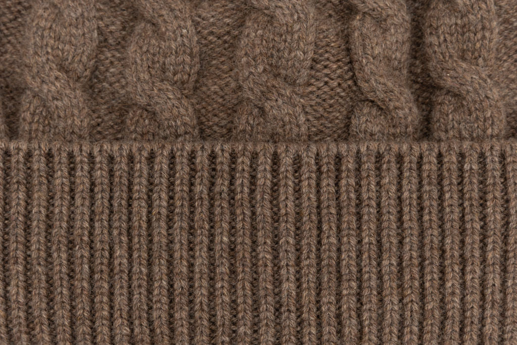 Brown cashmere hat