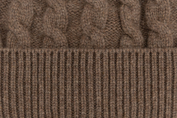 Brown cashmere hat