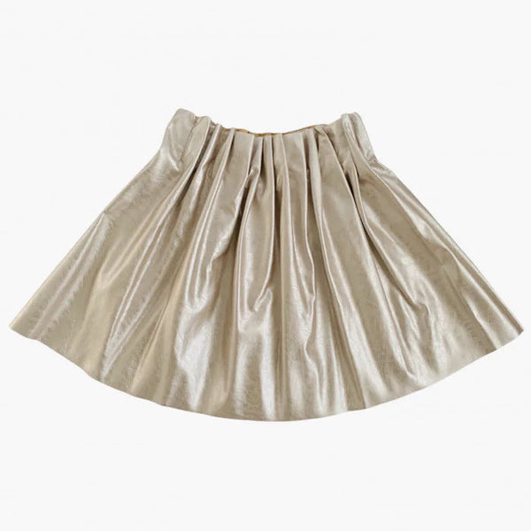 GOLD ECO LEATHER SKIRT