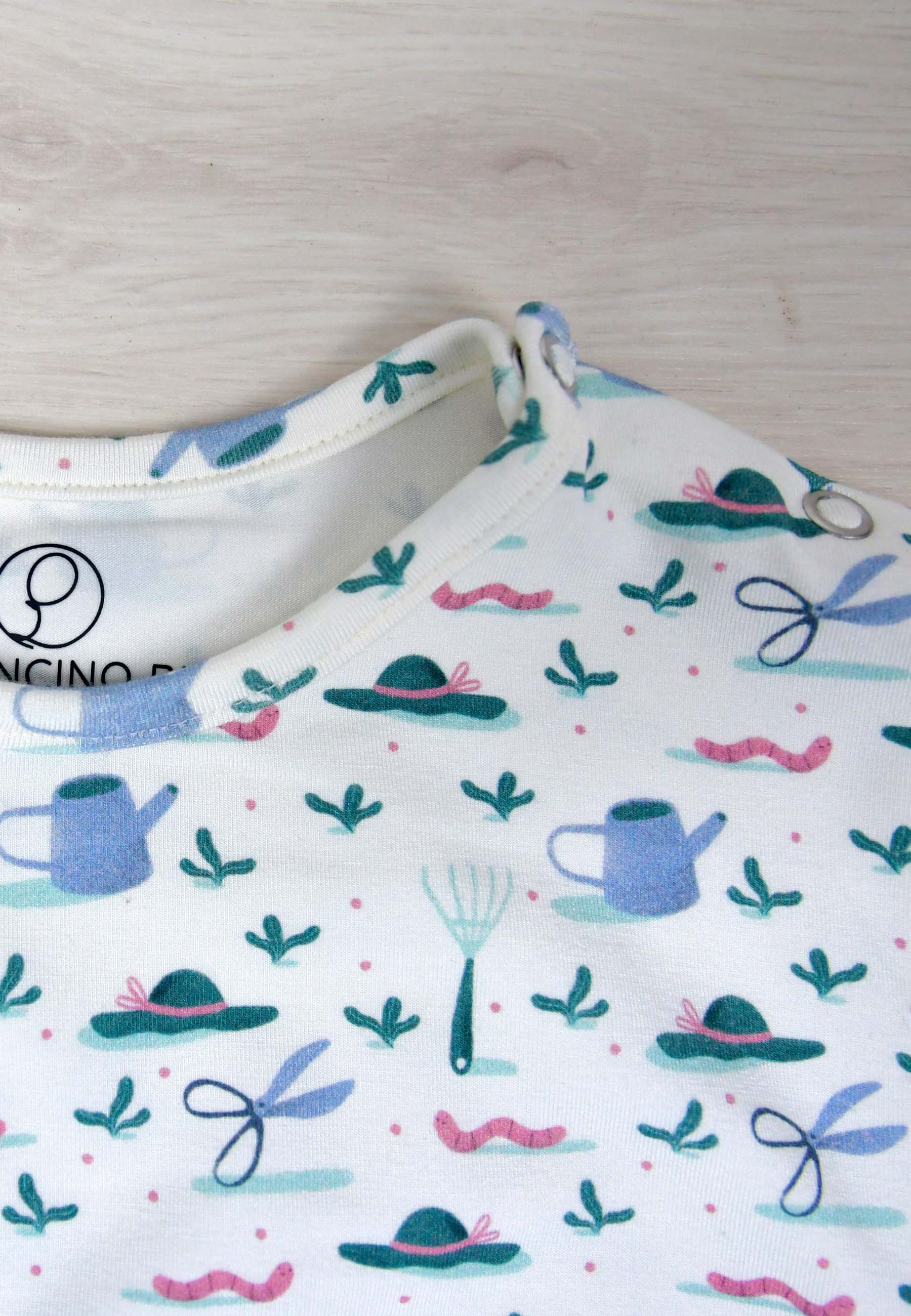 Two Piece Bamboo Pajamas - In the Garden - Blue Balloon