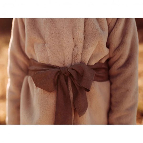 ECO FUR COAT WITH BELT