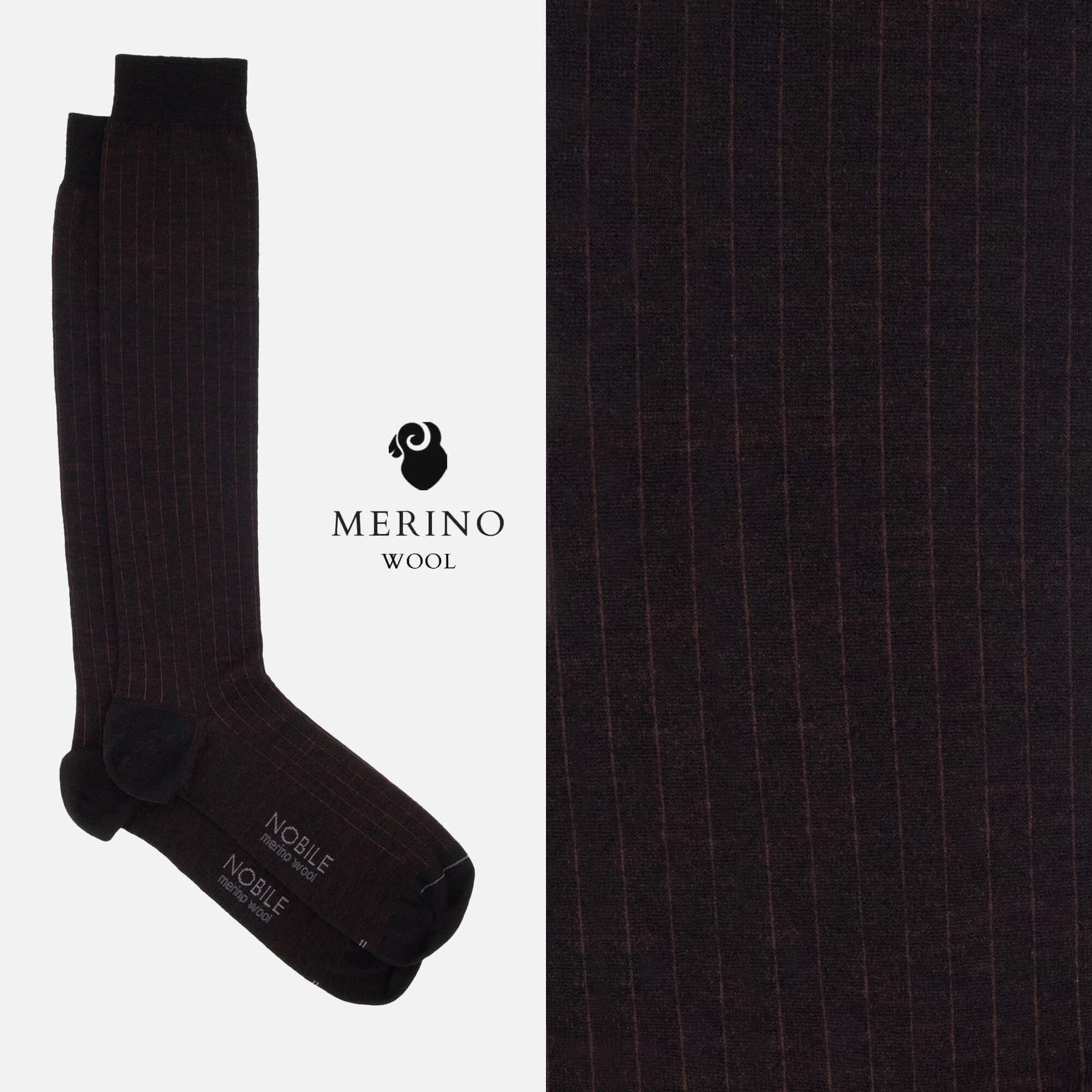 St. Moritz - Box of 6 Merino Wool Long Socks - Ribs &amp; Pois