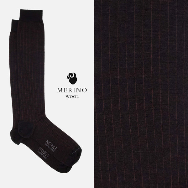 St. Moritz - Box of 6 Merino Wool Long Socks - Ribs &amp; Pois