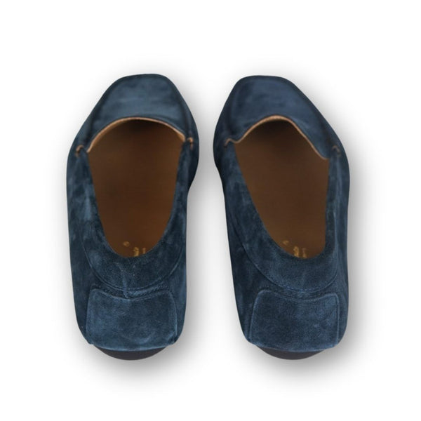 MastroDomenico Men's Handmade Moccasins - Sapphire Midnight Blue