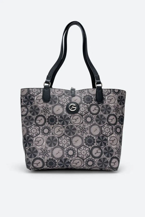 Teodosia Reversible Black Small Shopping Bag