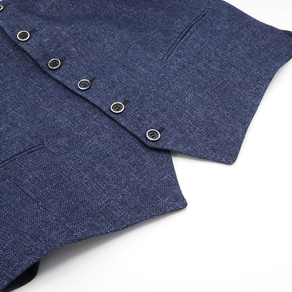 Blue vest with lapels