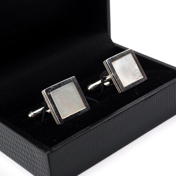 Square mother of pearl cufflinks