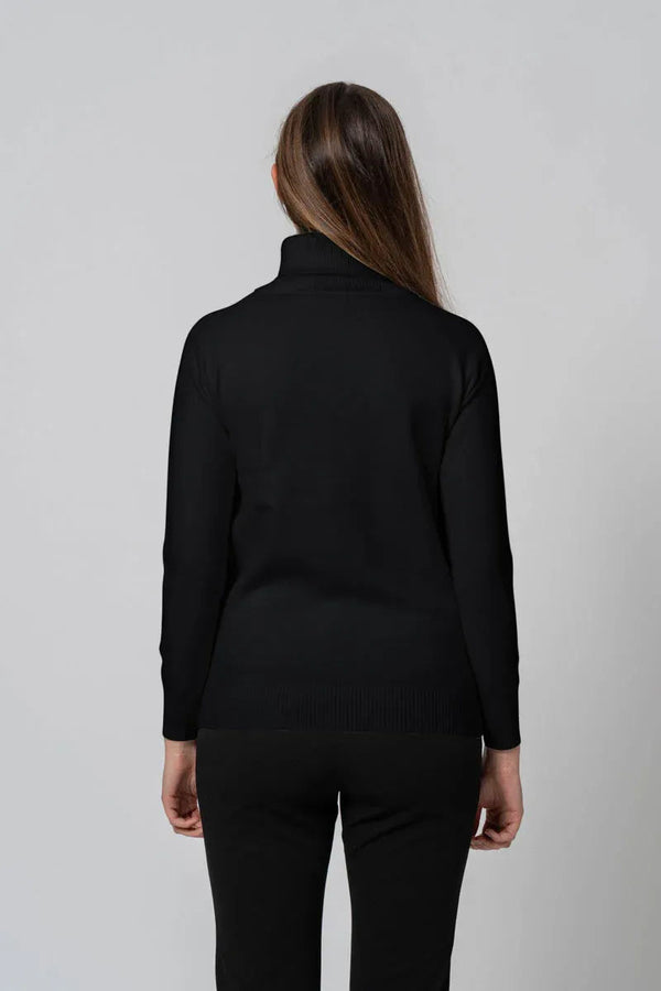 Maglia Basic collo alto nera