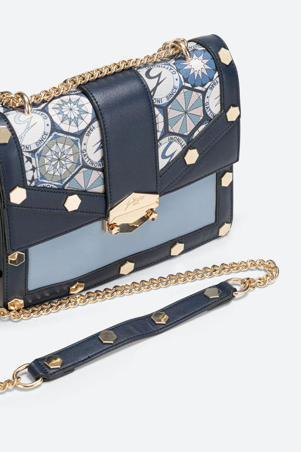 Geometric Print Shoulder Bag