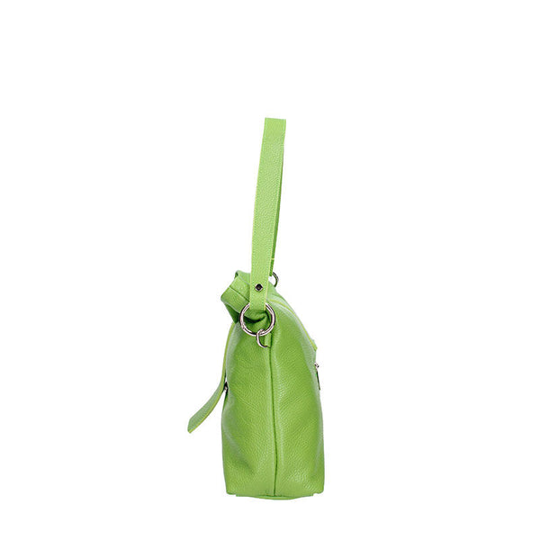 Large leather shoulder bag with central band - 7158. 