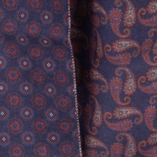 Purple pure wool scarf