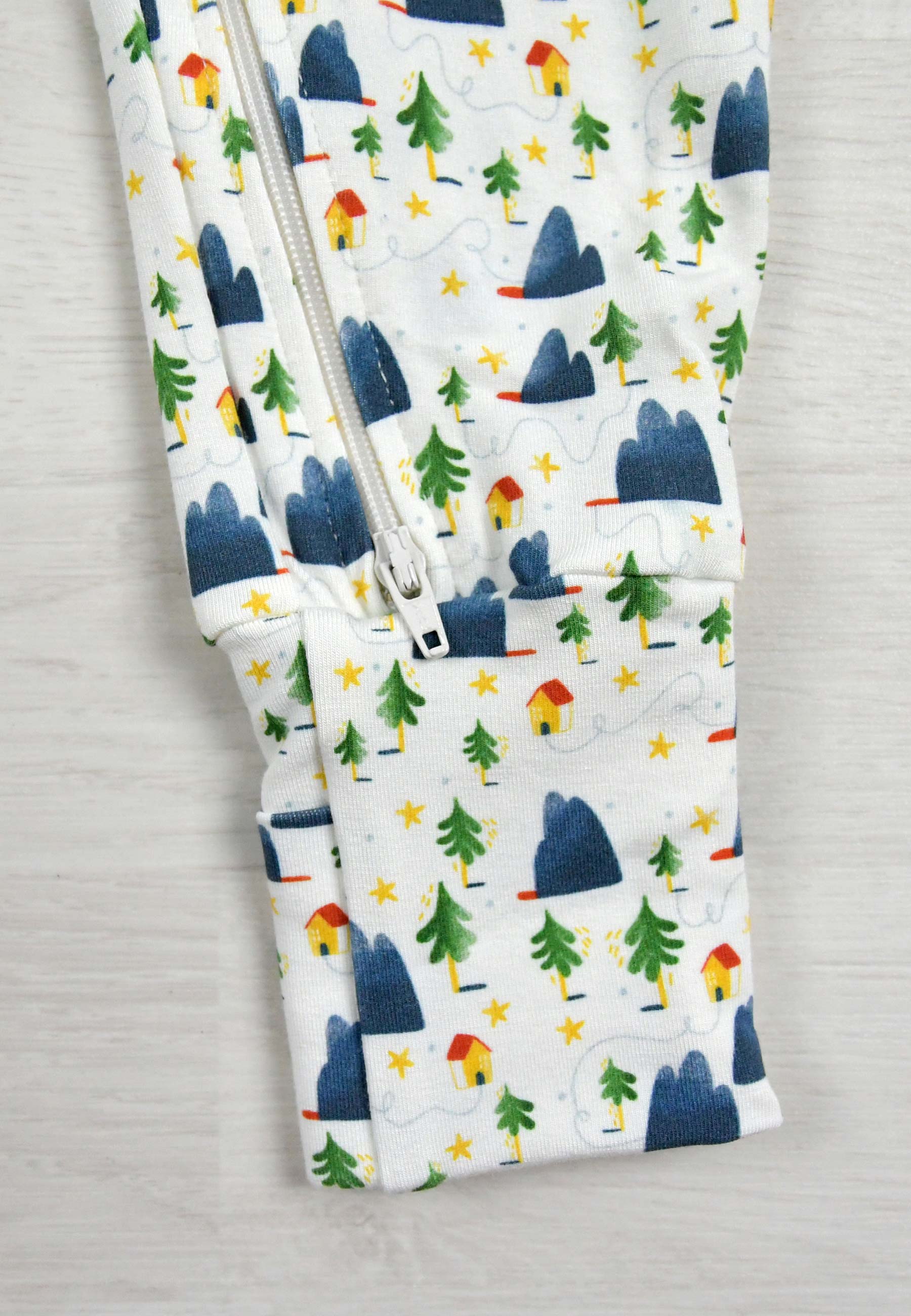 Tutina con zip in bambù - Alpina - Palloncino blu