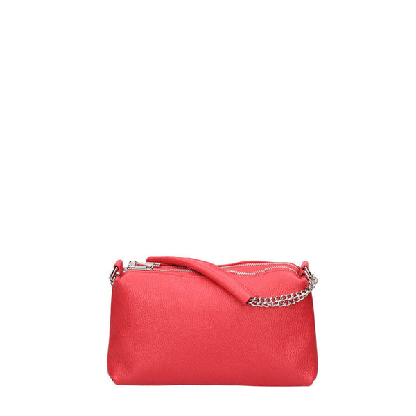 Small clutch bag with chain and double zip - 7141. 