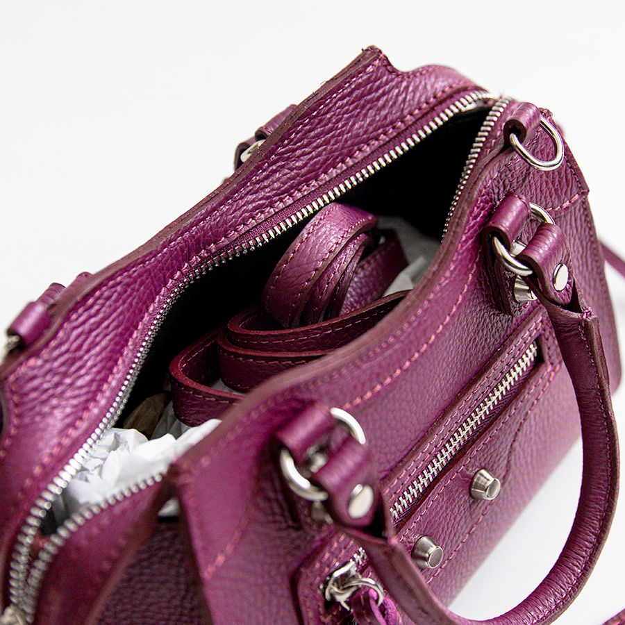 BARCELLONA Small - bauletto in pelle fuxia (Copia)