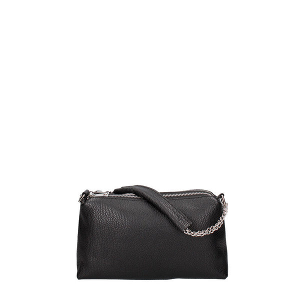 Small clutch bag with chain and double zip - 7141. 