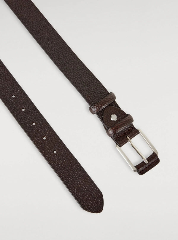 Hammered leather belt
