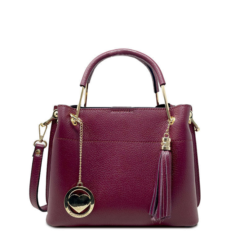 Medium Handbag for Women in Dollar Leather Metal Handles - Modena k067. (Copy)